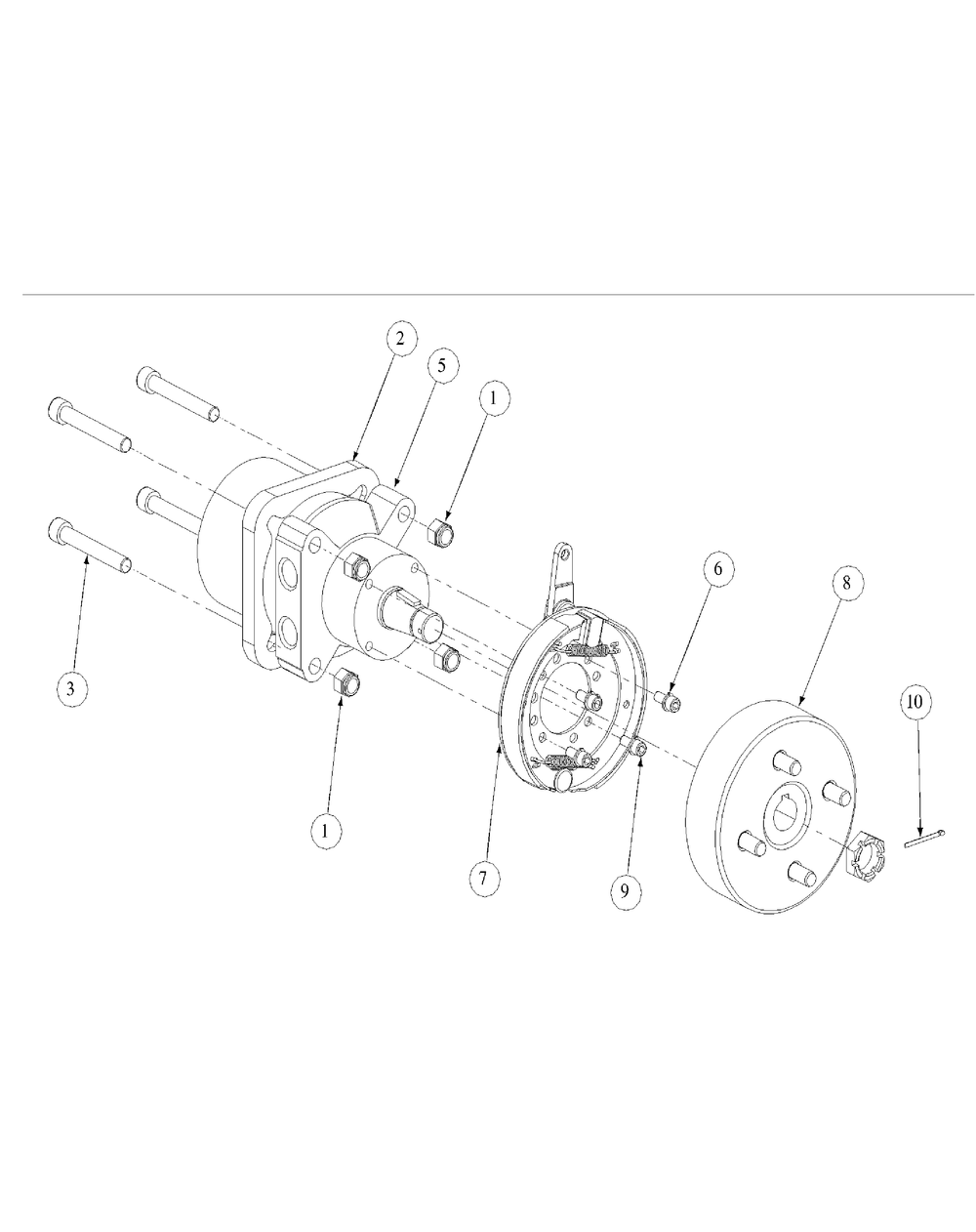 Brake Motor Mount And Hub Diagram and Parts List for M60-KW LC-53BB5GFX750-29HP-DFI-OHV-LC Cub Cadet Lawn Tractor